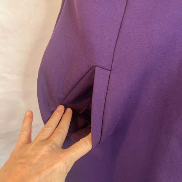 Lands End Ponte Sheath Dress Bodycon Dressy Office Career Work Purple Size 8 - Picture 7 of 12